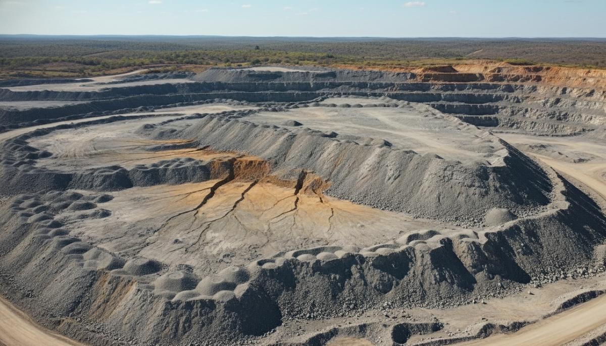 Регулятор Бразилии не нашел рисков на литиевом руднике Sigma Lithium Обширные отвалы пустой породы на современном литиевом руднике в Бразилии. На склоне одного из отвалов видны следы водной эрозии.