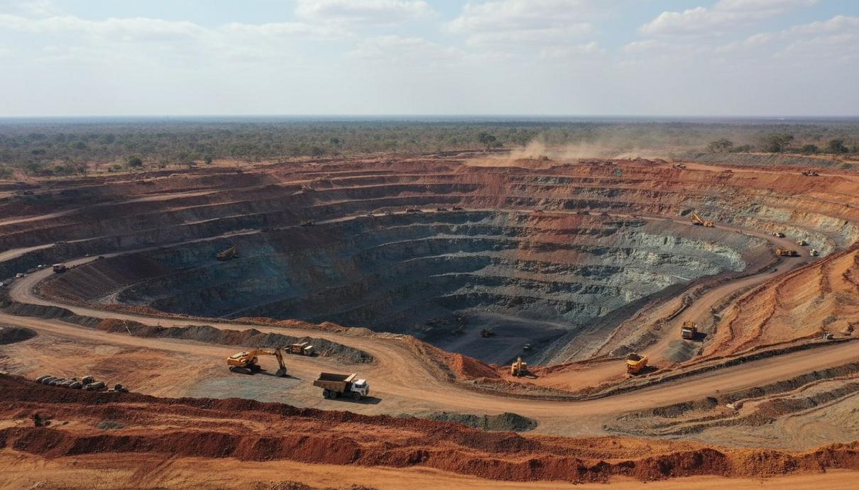 Горнопромышленники в Конго просят отсрочить передачу 5% акций сотрудникам Крупный карьер по добыче кобальта в Демократической Республике Конго, вид на многоуровневые террасы и горнодобывающую технику.